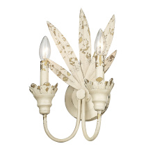 Golden 0846-2W AI - Golden Lighting Lillianne 2-light Wall Sconce in Antique Ivory